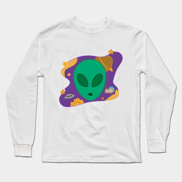 alien Long Sleeve T-Shirt by TillK